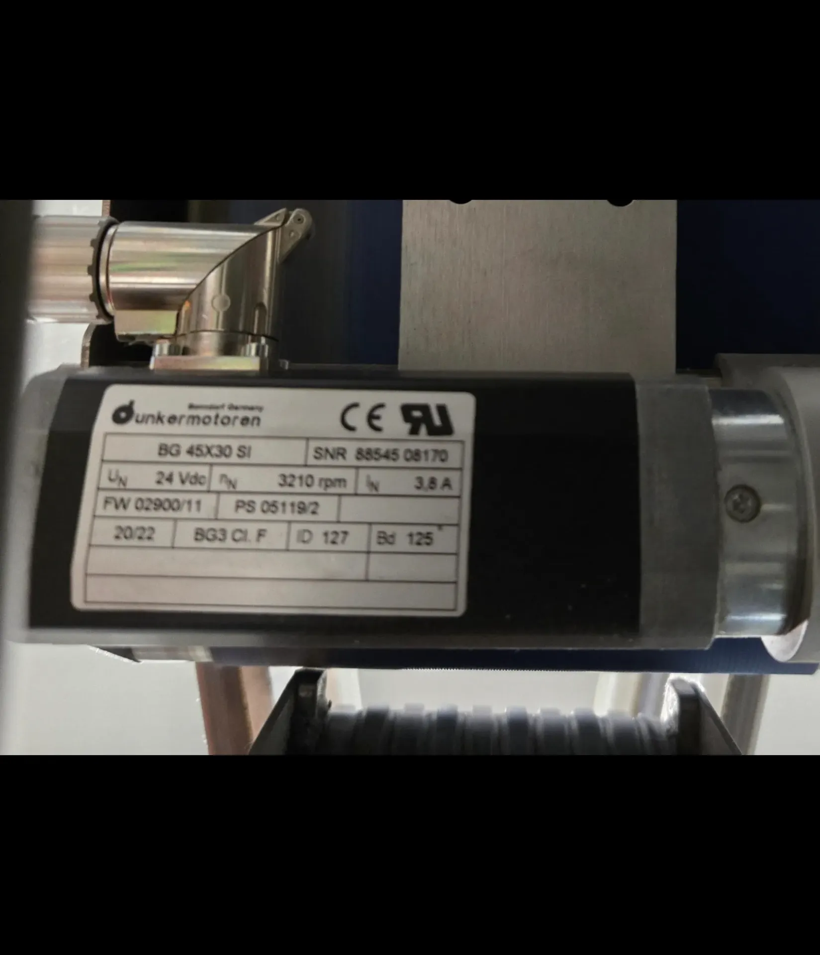 [BG 45X30 SI 125 Bd] Servomotor Dunkermotoren 125 body # 26200034-A