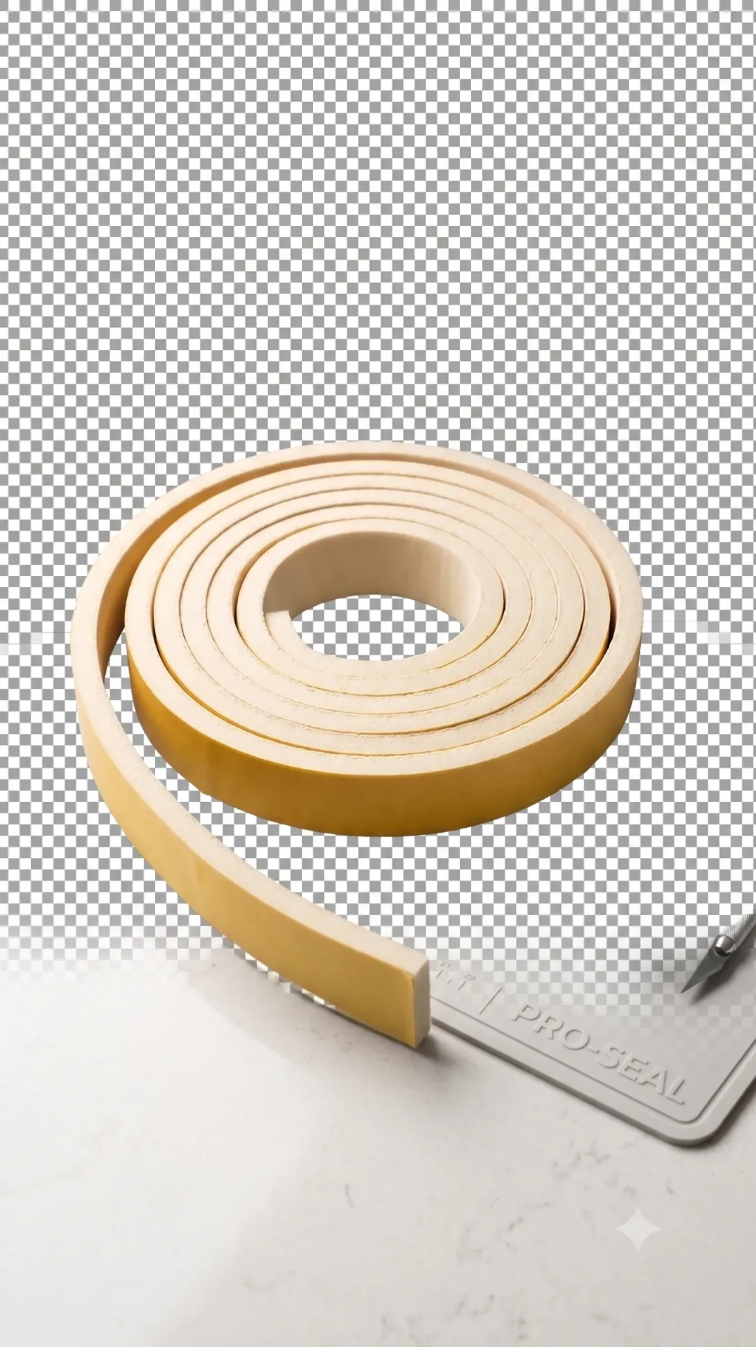 [090726012330] Self-Adhesive Foam Tape Weatherstrip, Frost King , 1-1/4 in. Wide x 3/4 in. Thick, White.
