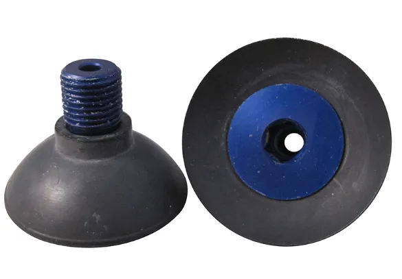 [084510N] Suction cup - 45mm flat Vacuum 084510N OD Black Natural Rubber with G1/4 Male Fitting.