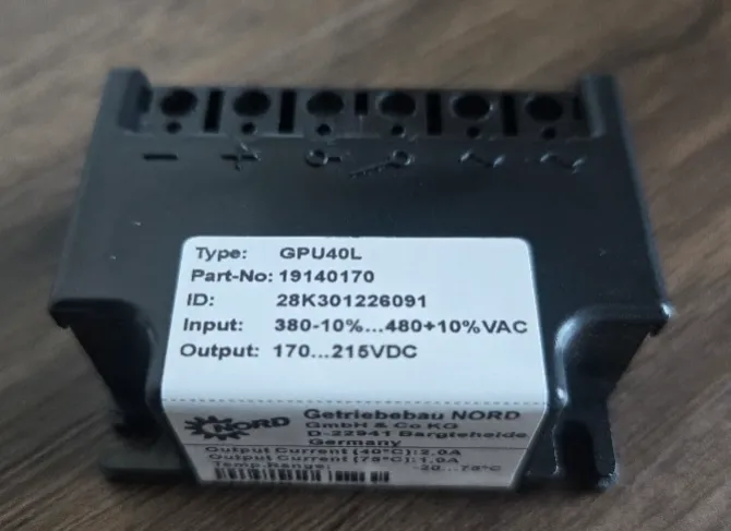 [gpu40l] motor brake rectifier nord gpu40l 19140170 380-480vac 174Q8VD4O70ZE